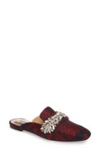 Women's Badgley Mischka Kana Embellished Loafer Mule .5 M - Burgundy