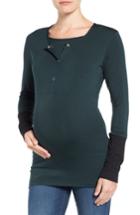 Women's Lab40 'jenn' Maternity/nursing Top - Green