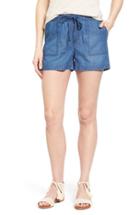 Women's Caslon Drawstring Linen Shorts - Blue