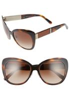 Women's Burberry 57mm Cat Eye Sunglasses - Dark Brown Gradient