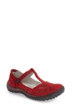 Women's Jambu 'bridget' T-strap Flat .5 M - Red