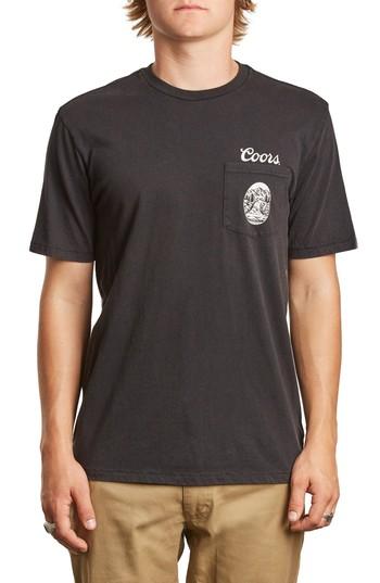 Men's Brixton X Coors Filtered Pocket T-shirt - Black