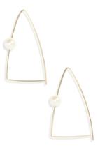 Women's Loren Olivia Triangle & Imitation Pearl Earrings