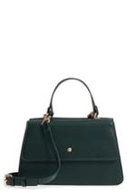 Sole Society Faux Leather Satchel - Green