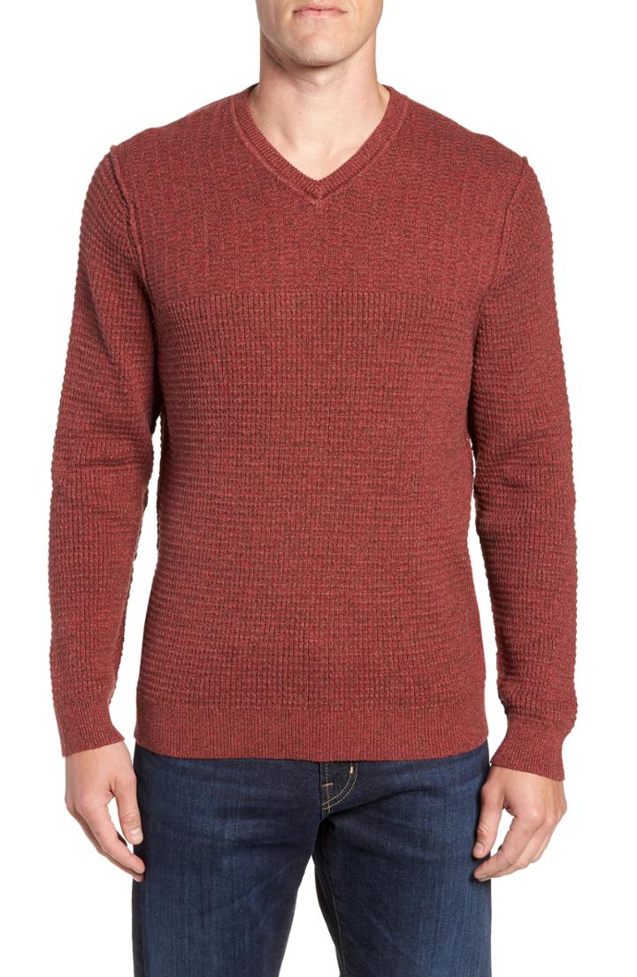 Men's Tommy Bahama Isidro V-neck Fit Sweater, Size Medium - Purple