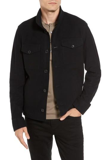 Men's James Perse Drill Button Front Knit Jacket (s) - Black