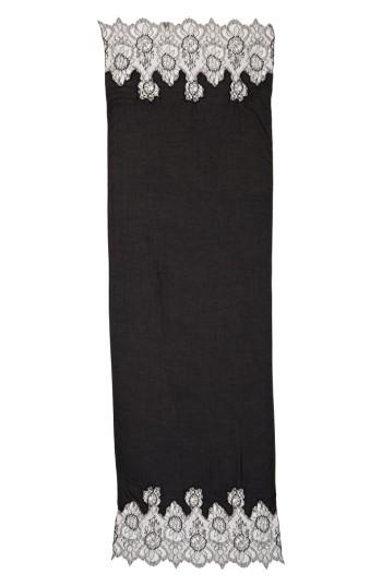 Women's Valentino Lace Trim Scarf, Size - Pink