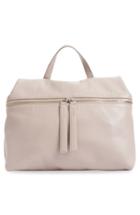 Kara Pebbled Leather Satchel - Purple