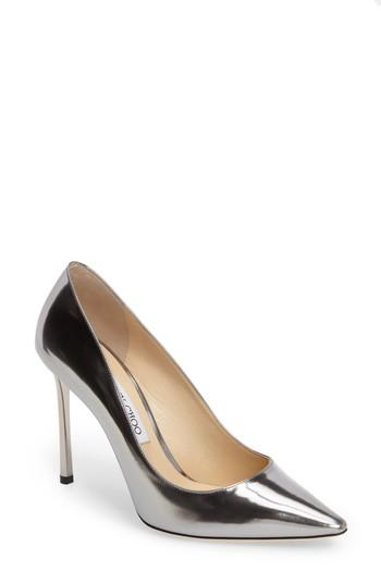 Women's Jimmy Choo 'romy' Pointy Toe Pump .5us / 39.5eu - Metallic