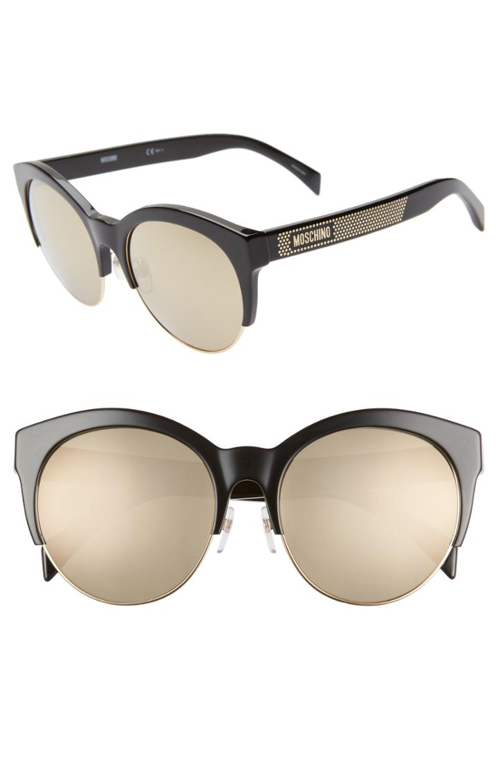 Women's Moschino 56mm Special Fit Sunglasses - Black
