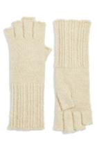 Women's Halogen Rib Knit Fingerless Gloves