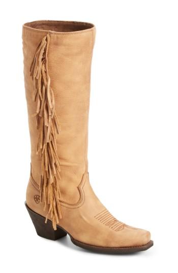 Women's Ariat Leyton Fringe Western Boot .5 M - Brown