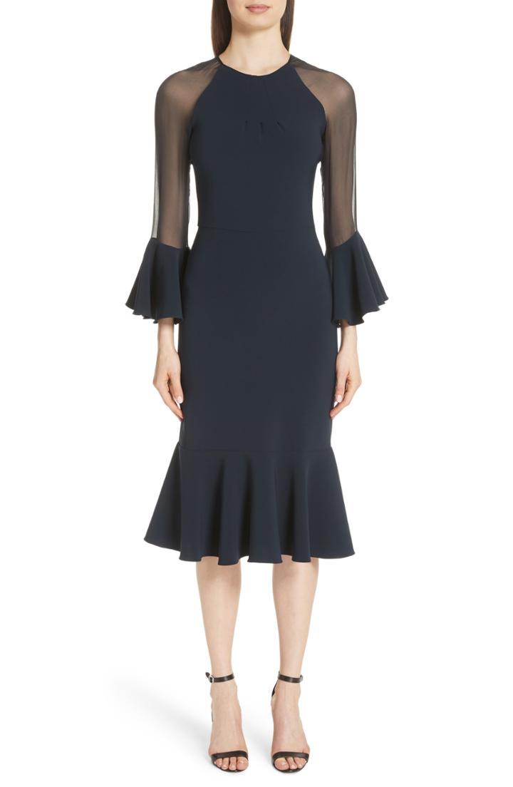 Women's Leith Long Sleeve High Slit Midi Dress