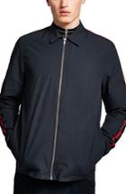 Men's Topman Stripe Sleeve Shirt Jacket - Blue