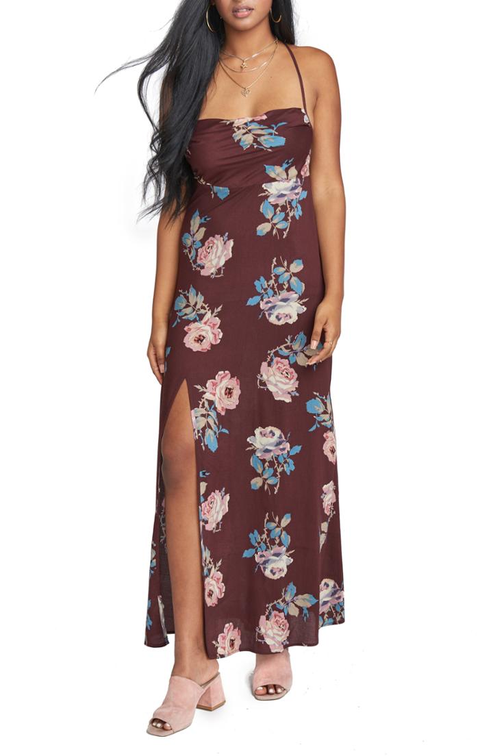 Women's Show Me Your Mumu Chocolate & Ruffles Maxi Dress