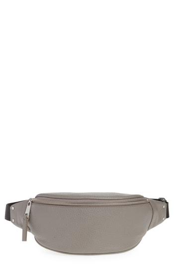 Treasure & Bond Mason Pebbled Leather Belt Bag - Grey