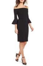 Women's Soprano Flare Sleeve Off The Shoulder Dress - Black