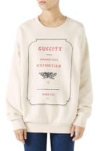 Women's Gucci Logo Short Sleeve Cotton Sweatshirt - White