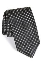 Men's Boss Geometric Silk Tie, Size - Black