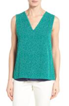 Women's Halogen Layered Look Print Top - Green