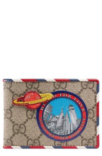 Men's Gucci Gg Supreme Patch Canvas Wallet -
