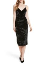 Women's Alice + Olivia Cate Velvet Midi Slipdress - Black