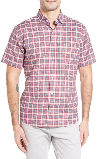 Men's Maker & Company Regular Fit Check Twill Sport Shirt - Red
