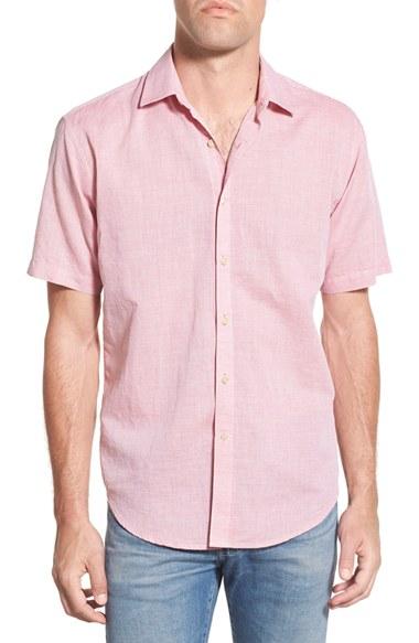 Men's James Campbell 'ellerbe' Fit Short Sleeve Sport Shirt