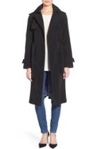 Petite Women's London Fog Double Breasted Trench Coat P - Black