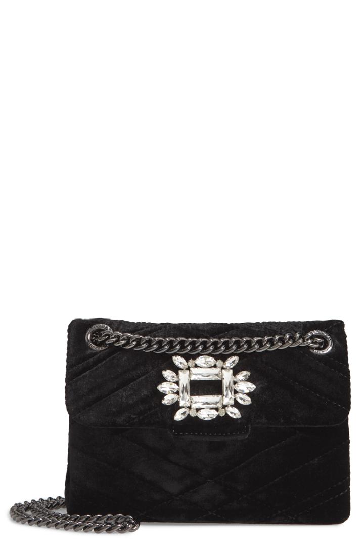 Kurt Geiger London Mini Mayfair Velvet Crossbody Bag -