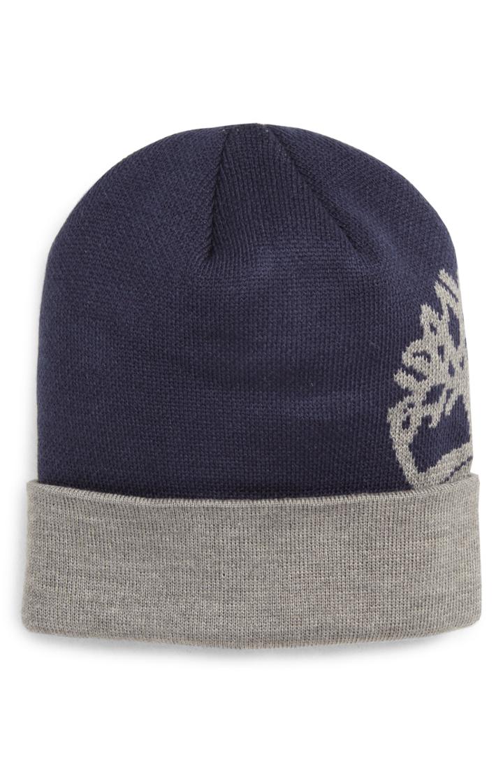 Men's Timberland Tree Logo Watch Cap Beanie - Blue