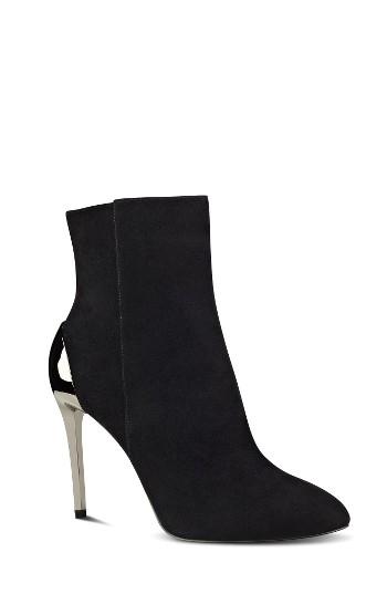 Women's Nine West 'yesday' Metallic Heel Bootie M - Black