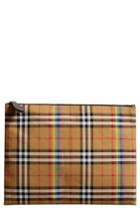 Burberry Large Check Canvas Pouch - Grey