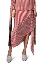 Women's Topshop Boutique Stripe Knot Midi Skirt Us (fits Like 2-4) - Red