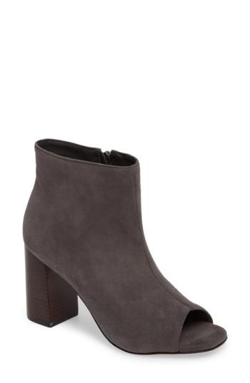 Women's Johnston & Murphy Lizzie Peep Toe Bootie M - Grey