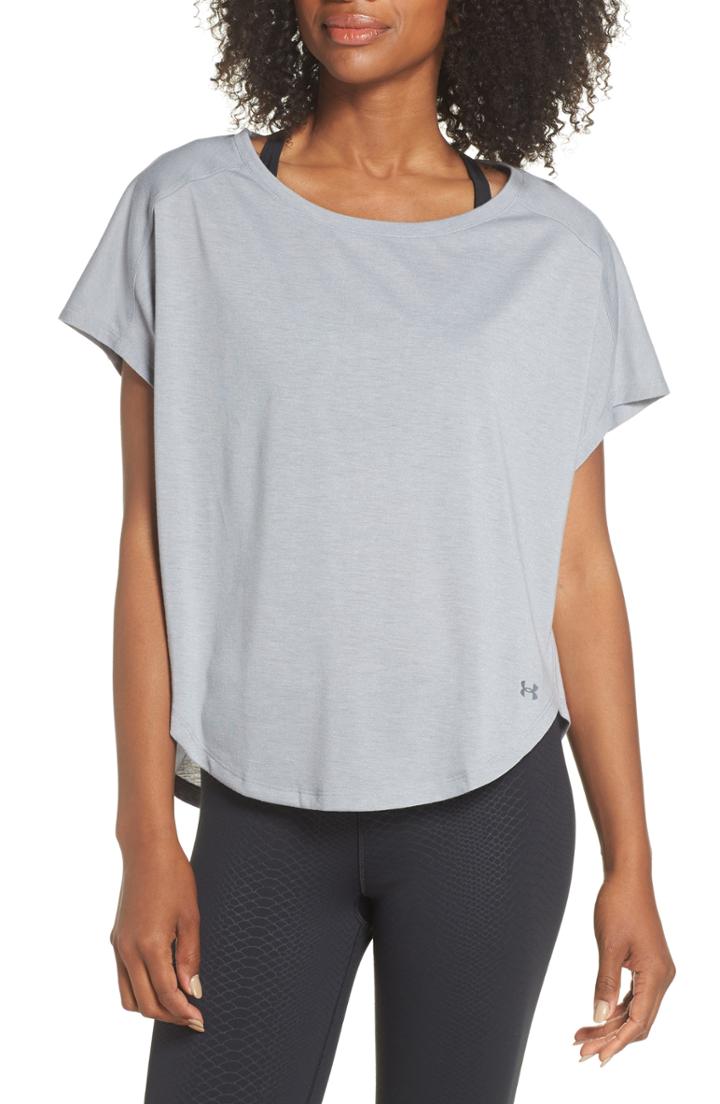 Women's Under Armour Whisperlight Oversized Tee - Grey