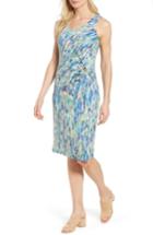 Women's Nic+zoe Mirage Print Side Twist Dress - Green