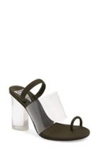 Women's Jeffrey Campbell Mania Clear Toe Loop Sandal .5 M - Green