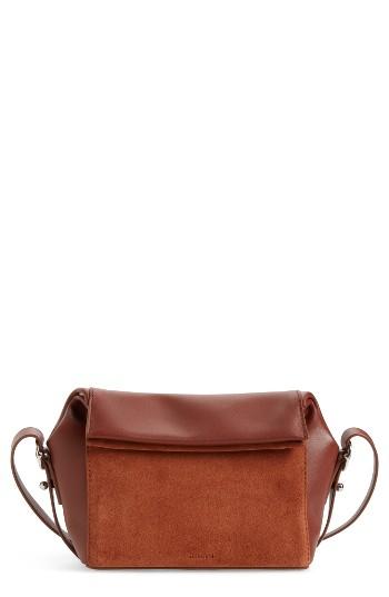 Allsaints Small Maya Calfskin Crossbody Bag - Brown