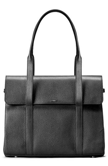 Shinola Calfskin Leather Satchel - Black