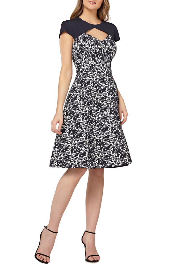 Women's Kay Unger Cutout Cocktail Dress - Blue