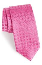 Men's Nordstrom Men's Shop Criss Cross Geometric Silk Tie, Size - Red