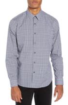 Men's Theory Sylvain Regular Fit Check Sport Shirt - Blue