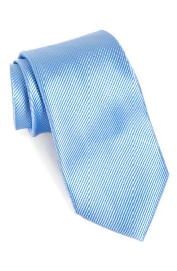 Men's Nordstrom Men's Shop Decent Solid Silk Tie, Size - Blue