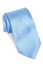 Men's Nordstrom Men's Shop Decent Solid Silk Tie, Size - Blue