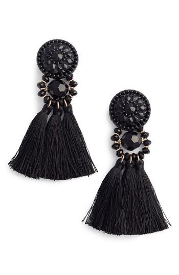 Women's Tasha Flower Post Tassel Earrings