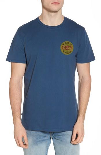Men's Obey Trademark Graphic T-shirt - Blue