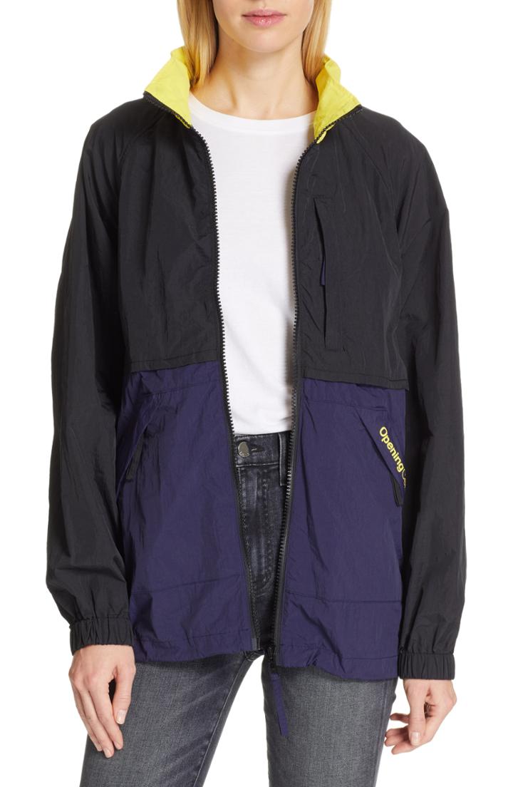 Women's Opening Ceremony Crinkle Nylon Storm Jacket - Black