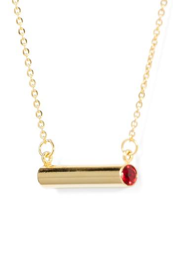 Women's Stella Valle January Crystal Bar Pendant Necklace