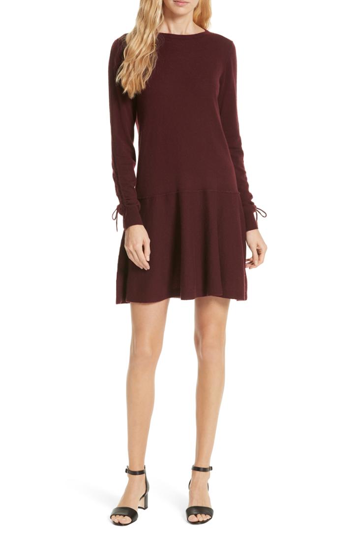 Women's Autumn Cashmere Drop Waist Cashmere Dress